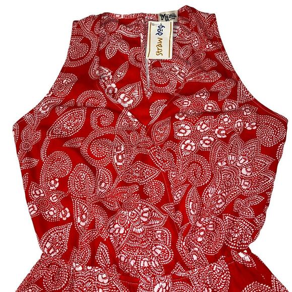 Show Me Your Mumu Riri Romper Aquarius Paisley Red & White Ruffle Leg Size L - Picture 5 of 13